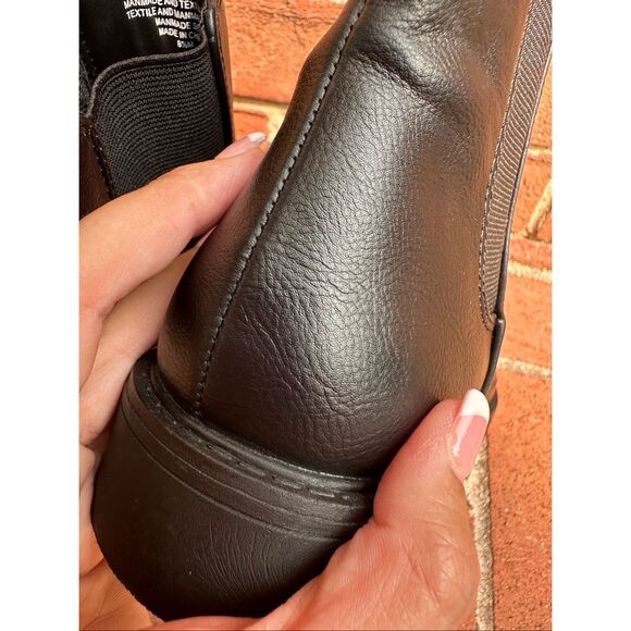 Ann Taylor Loft $156 Lug Chelsea Booties black womens 8.5 NEW - Picture 10 of 12